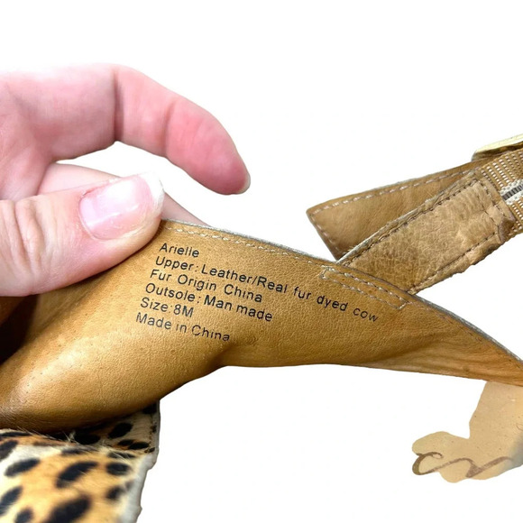 Matisse Arielle Cow Hair Sandals Leopard Cheetah Print Size 8 - Picture 5 of 6